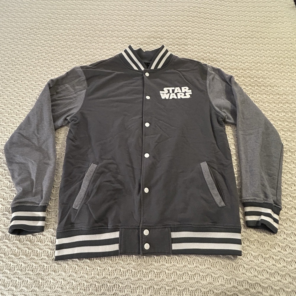 Star‎ Wars Men's Varsity Button Up Jacket Medium 38/40 Soft Logo